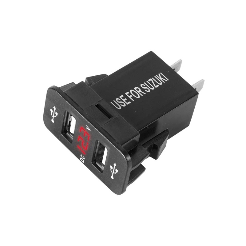 Tẩu sạc xe hơi hai cổng USB 12V 40×20mm có đèn LED dành cho Suzuki Toyota