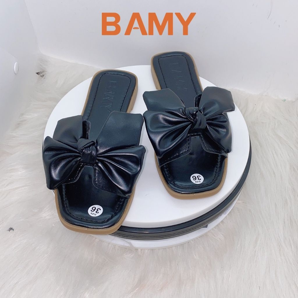 Dép Thời Trang Nữ Thắt Nơ Tiểu Thư phong cách tiểu thư đi biển, đi chơi - ChiBamy Shoes