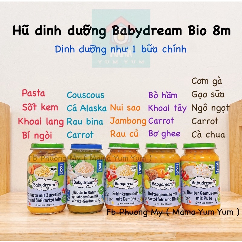 𝗛𝗮̀𝗻𝗴 𝗮𝗶𝗿 Date 11/23-8/2024 Hũ dinh dưỡng ăn dặm BabyDream Đức