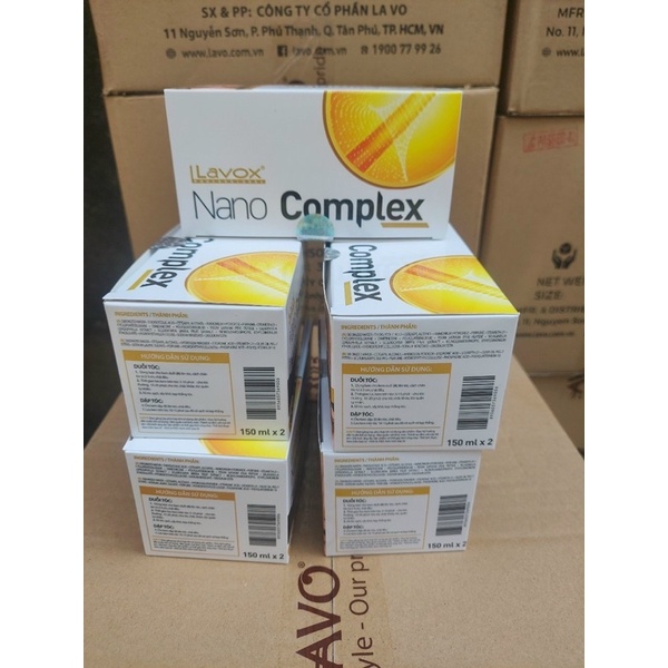 kem duỗi, ép tóc lavox nano complex 150 ml siêu khoẻ , siêu bóng phục hồi  hư tổn cặp nhỏ tiện lợi khi sài ở nhà