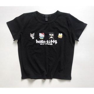 Áo croptop in mèo Kitty