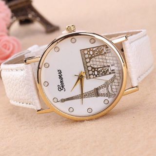 ĐỒNG HỒ NỮ GENEVA THÁP PARI DÂY DA CỰC HOT AH563