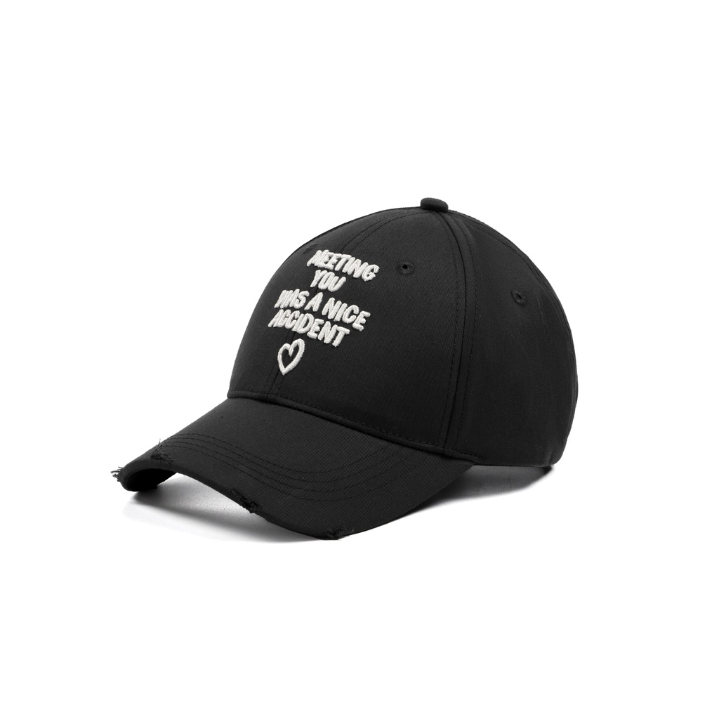 NÓN FF MEETING YOU BASEBALL CAP DISTRESSED