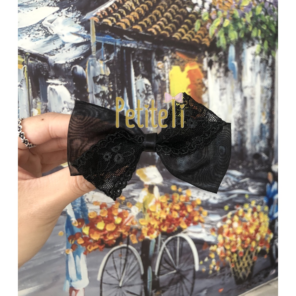 Nơ ren đen - Băng đô cài  - Turban đủ SIZE cho bé từ mới sinh tới 12 tuổi