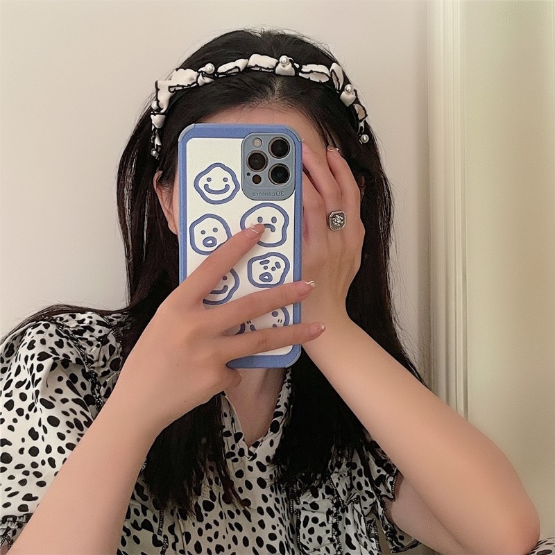 Cài tóc Haimeikang phối vải đính ngọc trai thời trang dành cho nữ