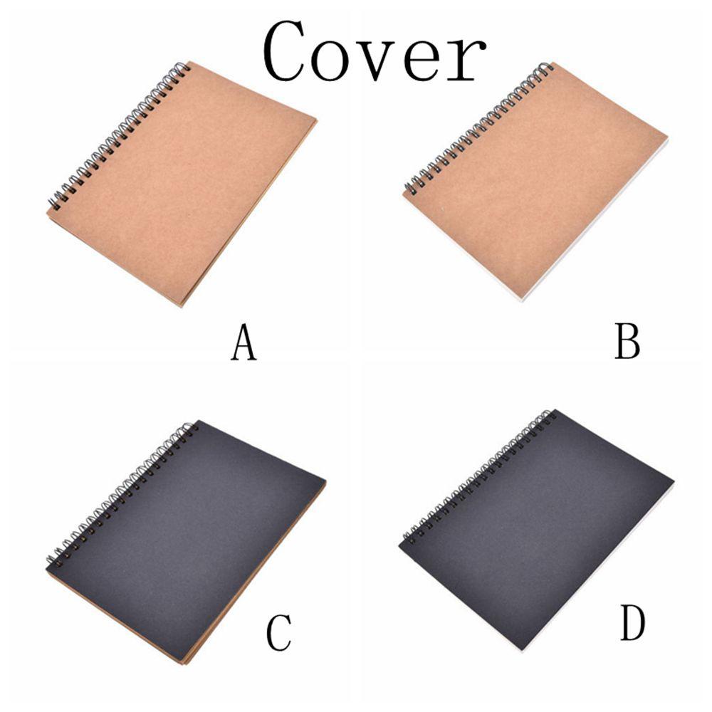 Sổ Tay Giấy Kraft Vẽ Phác Thảo Kiểu Xoắn Ốc Thanh Lịch Cổ Điển