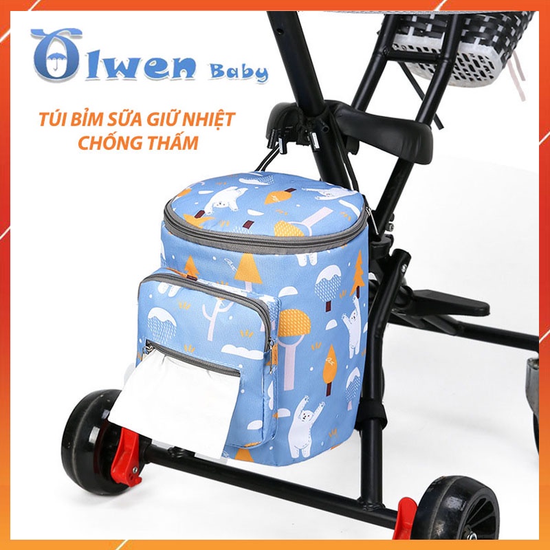 Túi Xách Bỉm Sữa Giữ Nhiệt Đa Năng Chống Nước Treo Xe Đẩy Otô Chứa Đồ Bảo Quản Sữa Cho Mẹ Bé Insulation bag, Cooler bag