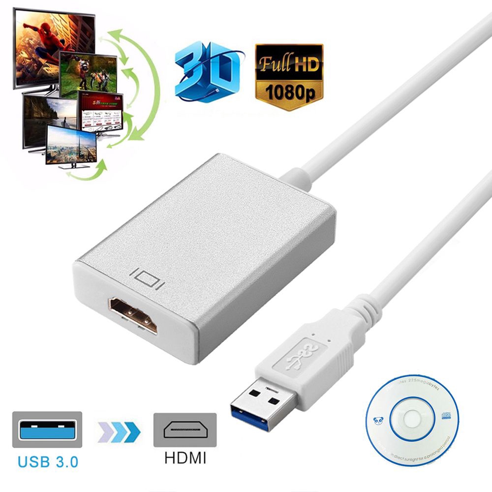 Cáp Chuyển Đổi USB 3.0 Sang HSMI 1080p Hỗ Trợ Win7/8/10