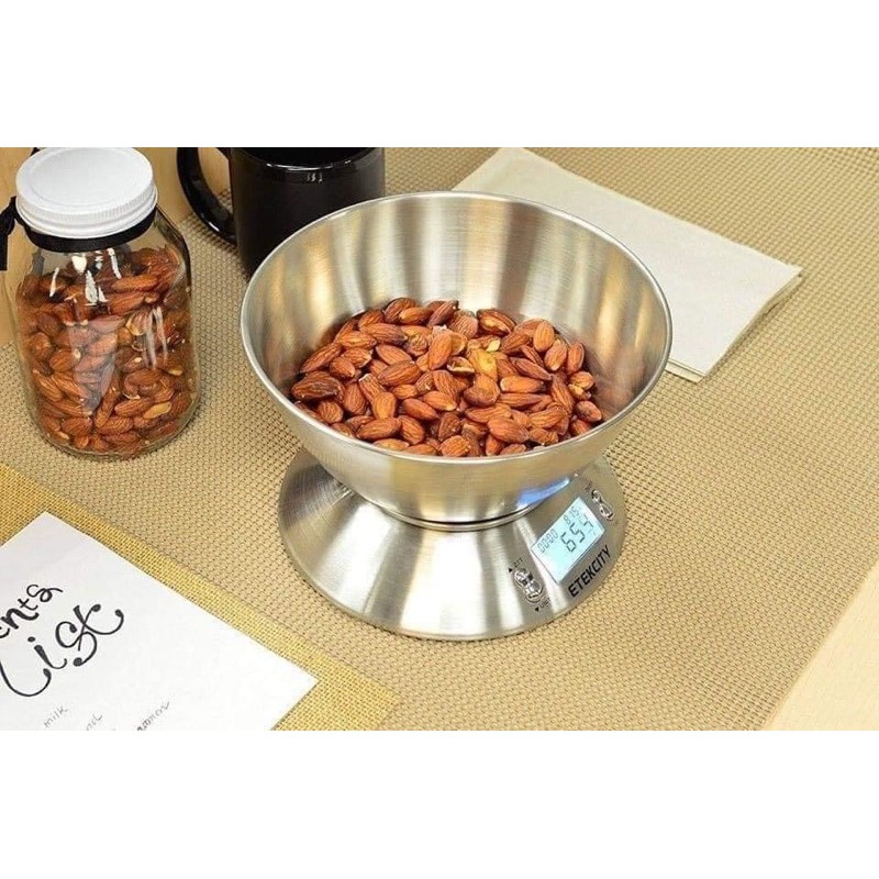 🇩🇪CÂN ĐIỆN TỬ NHÀ BẾP ETEKCITY EK4150 kèm âu đựng inox SIÊU BỀN SANG CHẢNH TIỆN ÍCH