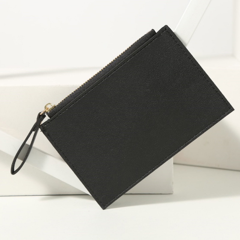Ví da JASMIN NOIR PU dáng ngắn phối khóa kéo thiết kế đơn giản thời trang cho nữ