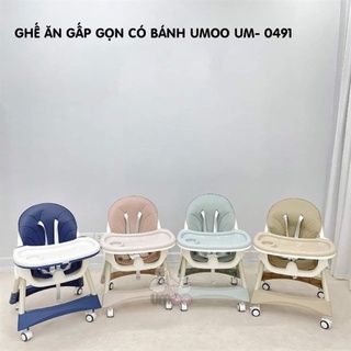 Ghế ăn dặm umoo có bánh xe