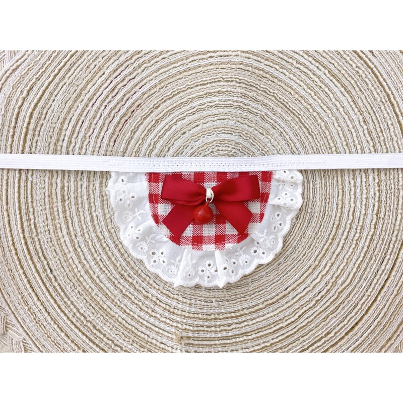 Vòng cổ thú cưng - Yếm chó mèo chuông nơ phối ren bèo