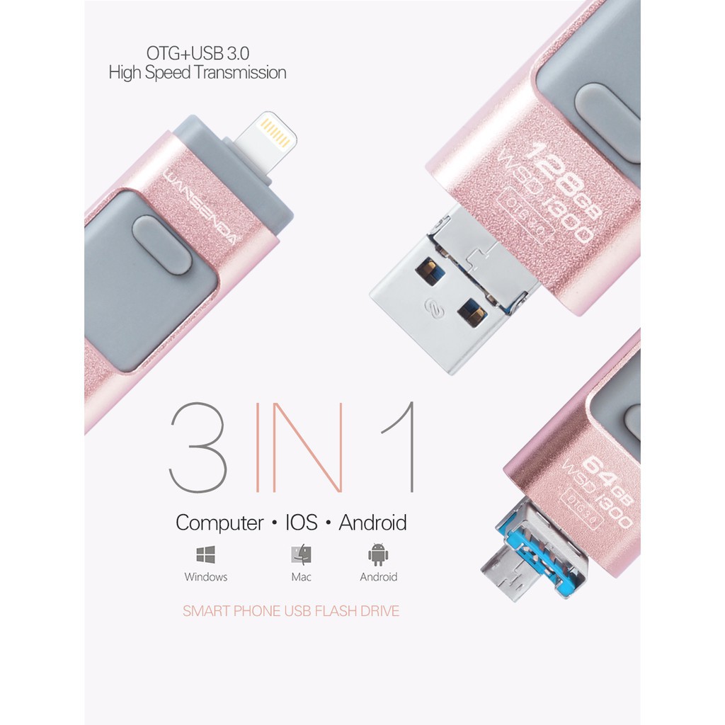 USB ổ cứng tốc độ cao với dung lượng 128G/256G/512G
