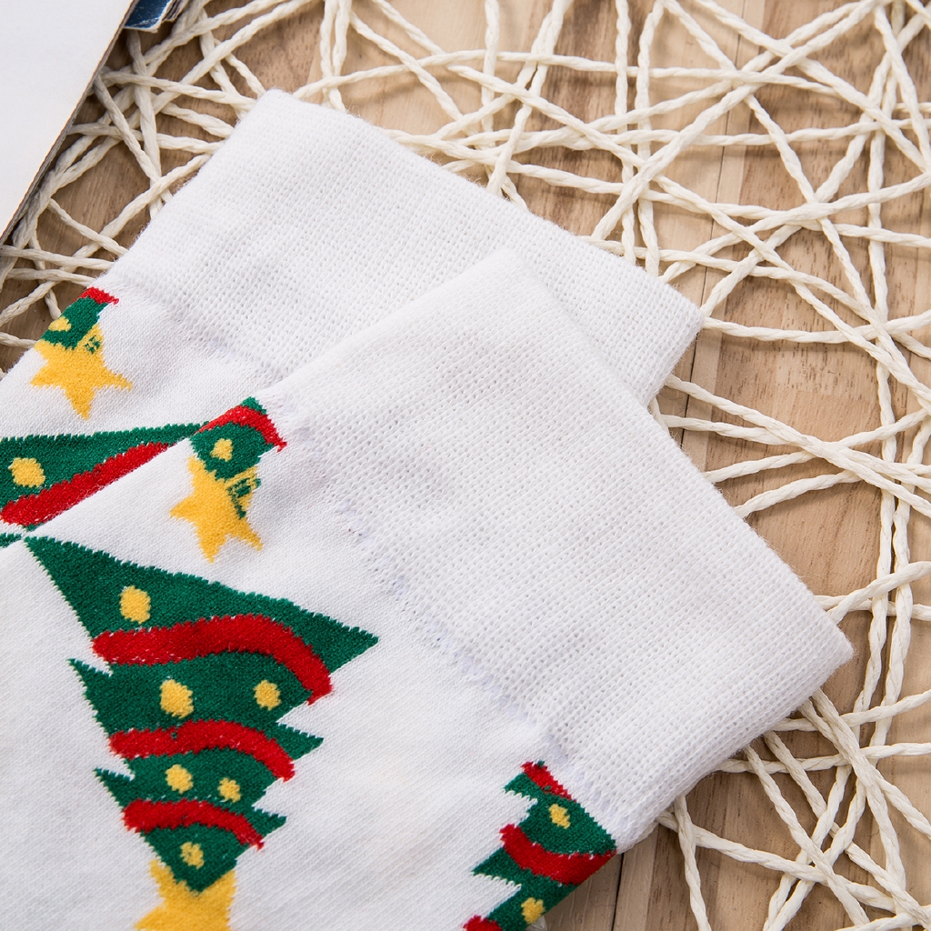 Vớ cotton họa tiết Giáng Sinh ngộ nghĩnh dành cho nam nữ