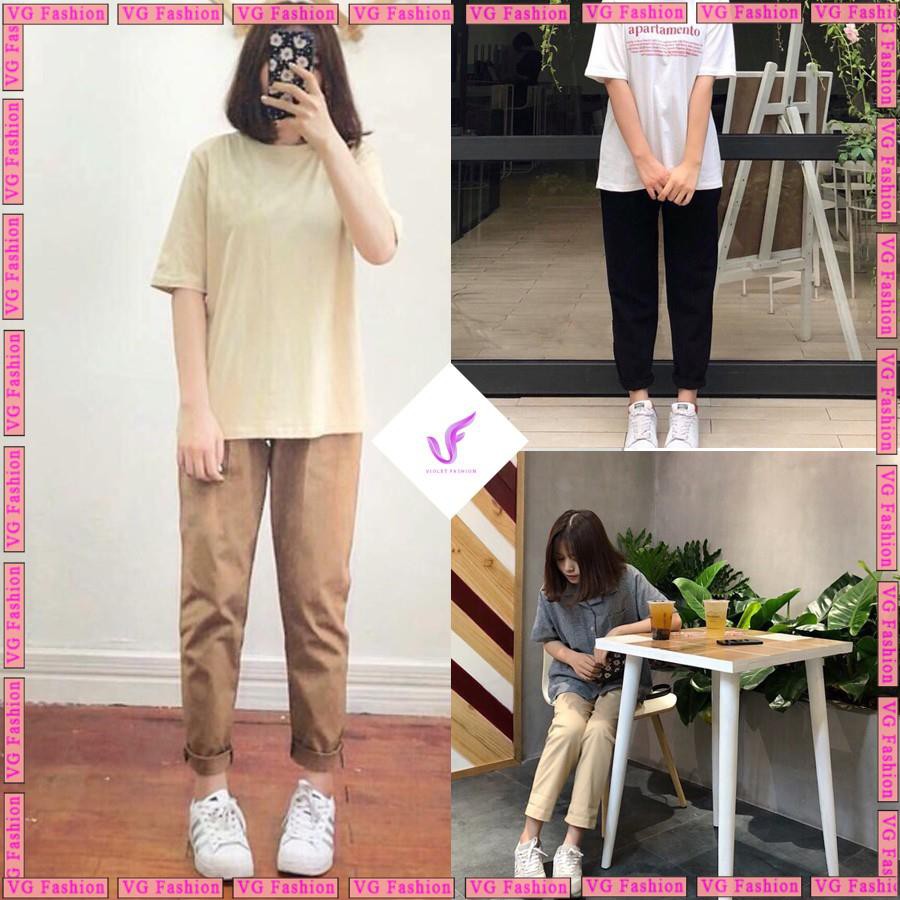 [HÀNG HOT] Quần Kaki Nữ 🌺 [HÀNG CAO CẤP] 🌺 Quần Nữ Sắn Ống-Unisex Nam Nữ-Chất Liệu Kaki Mềm- Co Dãn  Mã TT04 | BigBuy360 - bigbuy360.vn