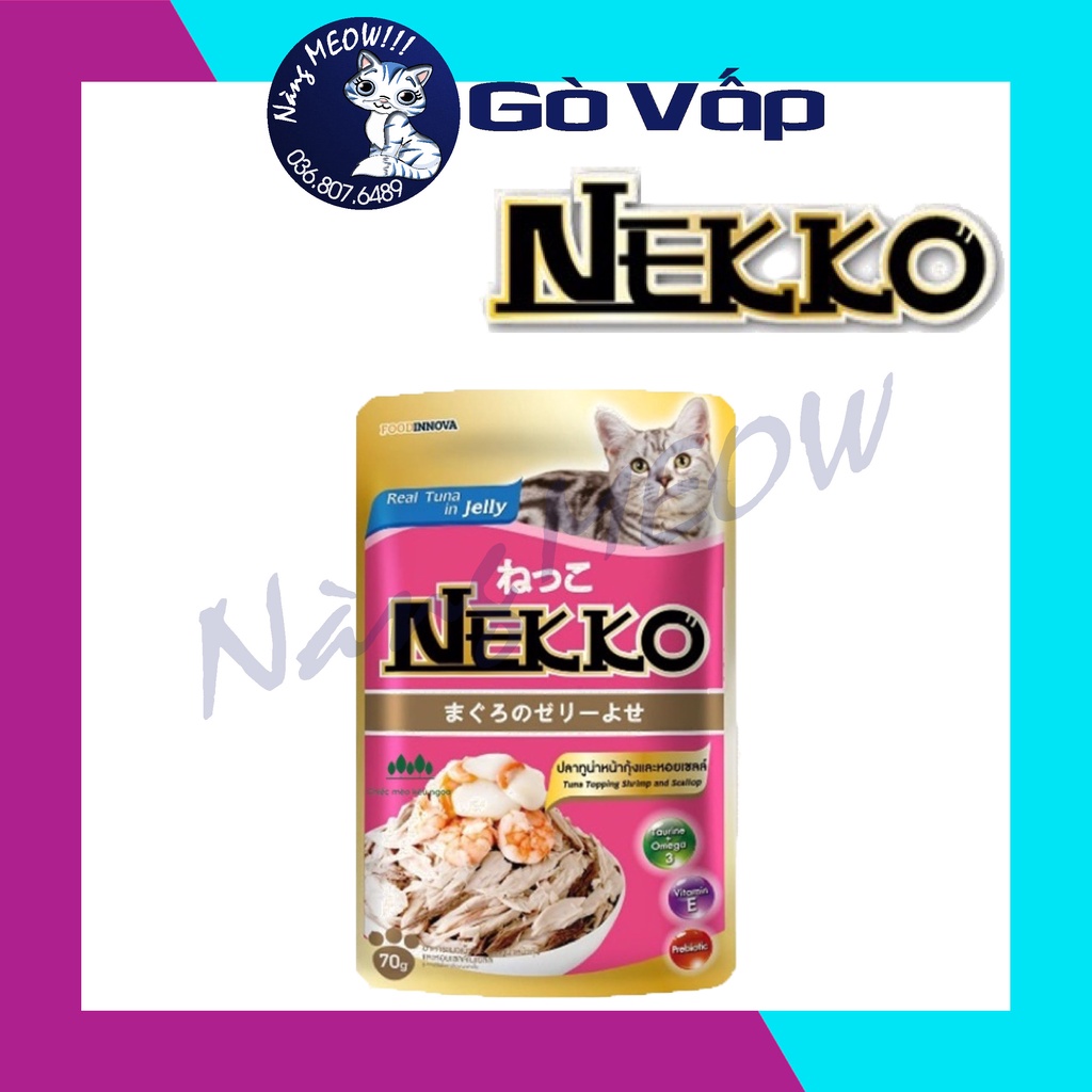 Pate Nekko Jelly Cho Mèo Hàng Nội Địa Thái Gói 70G - Nàng Meow