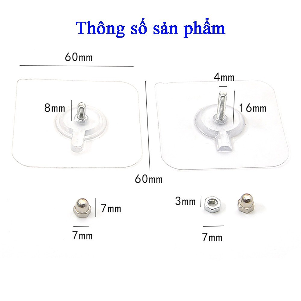 Miếng Dán Tường Ốc Vít Cường Lực Giúp Gắn Kệ Không Cần Khoan Tường Đa Năng