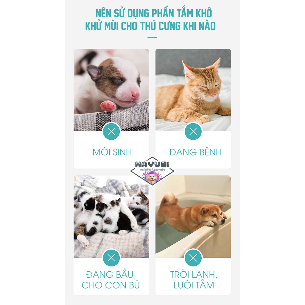 PHẤN KHÔ KHỬ MÙI CHO CHÓ FAY PUPPY - HAYUMI