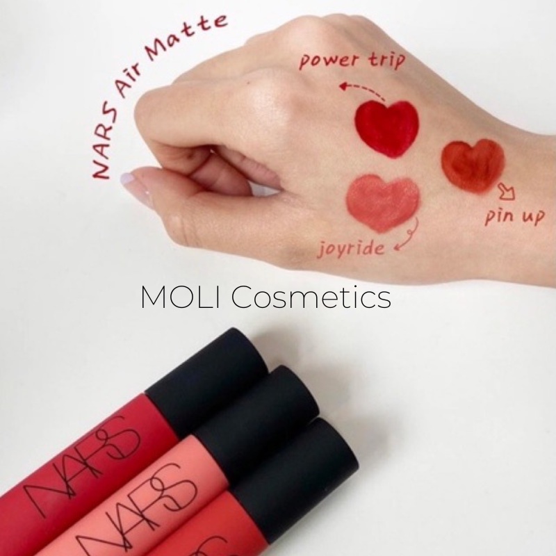 Son kem NARS AIR MATTE màu Thrust, Pin up, Lose Control, Moroco