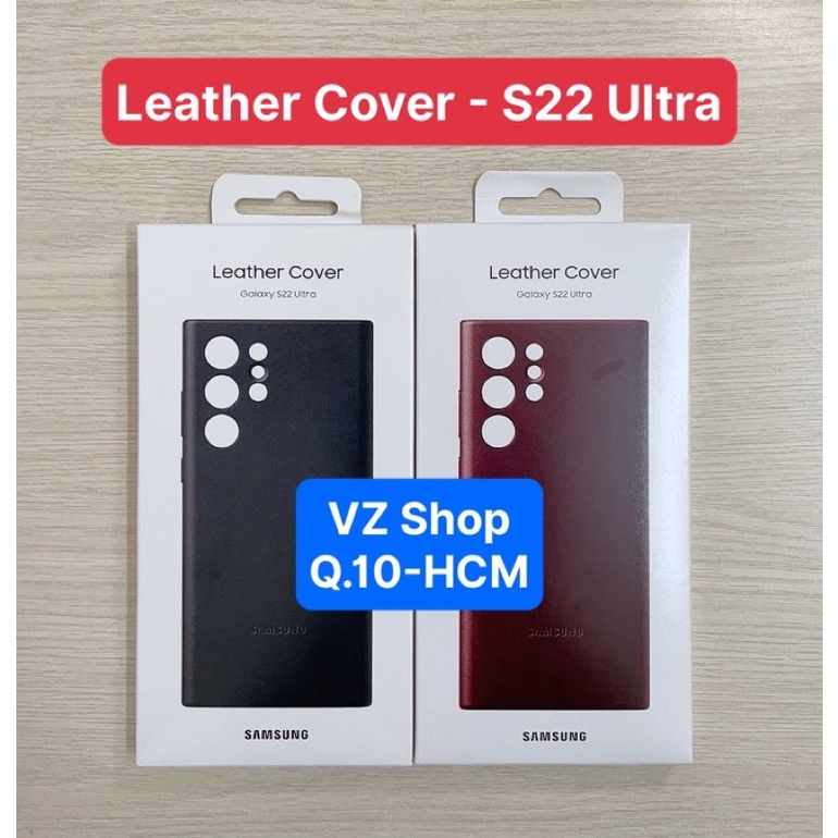 Chính hãng nguyên seal-Ốp lưng da Leather Cover cho Samsung Galaxy S22 Ultra