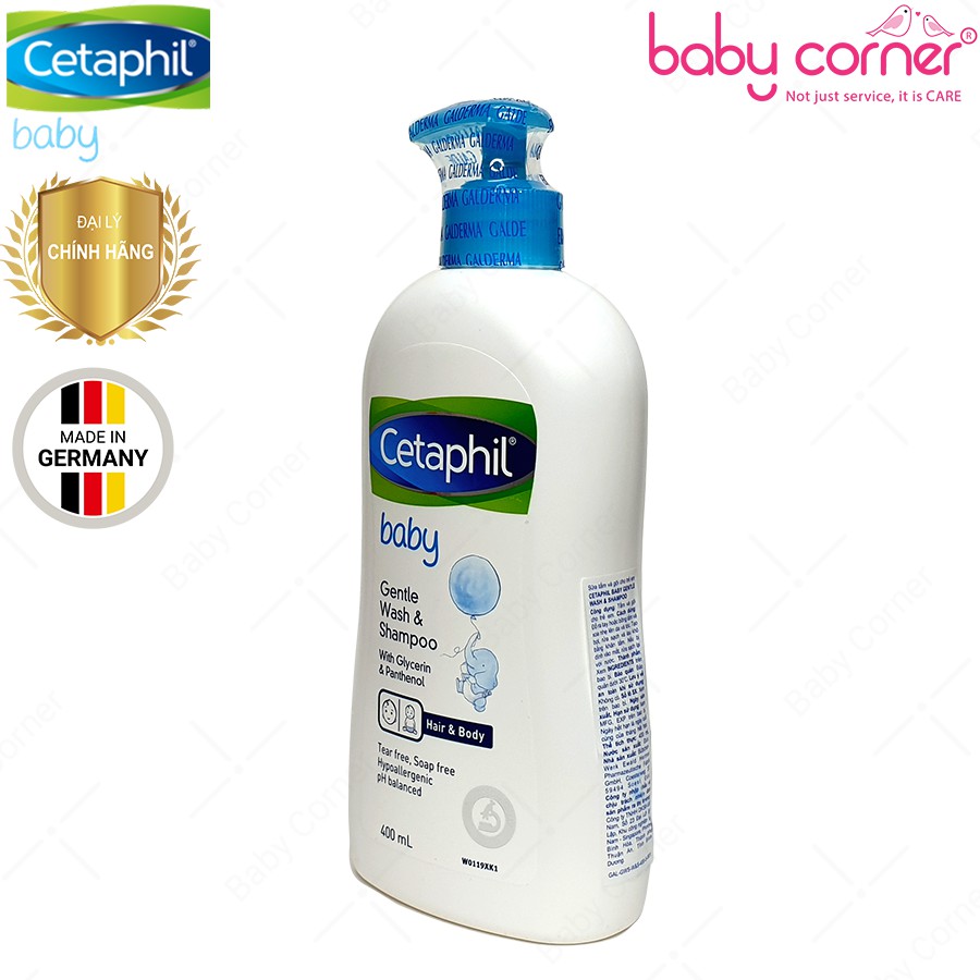 SỮA TẮM GỘI 2 TRONG 1 DỊU NHẸ CETAPHIL BABY KHÔNG CAY MẮT CHO BÉ 230ml/ 400ml