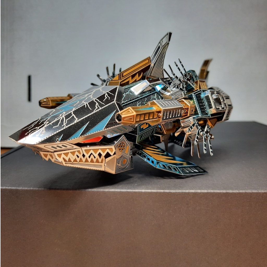 Mô Hình Kim Loại Lắp Ráp 3D Microworld Cá Mập Hổ The Deep Sea Tiger Shark