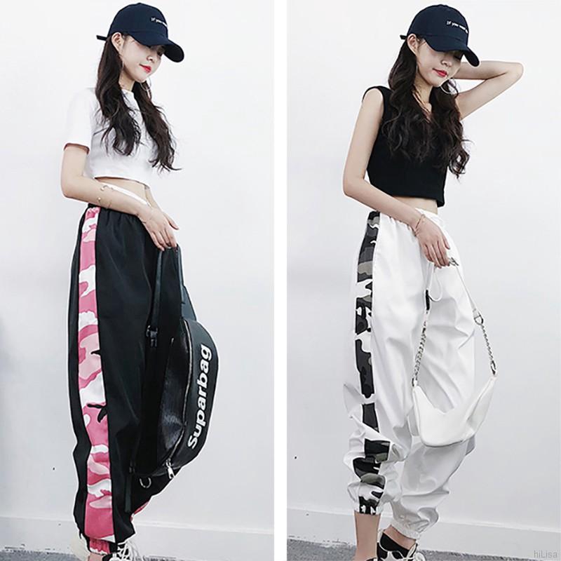 Quần dài ống rộng in họa tiết phong cách năng động trẻ trung cho nữ