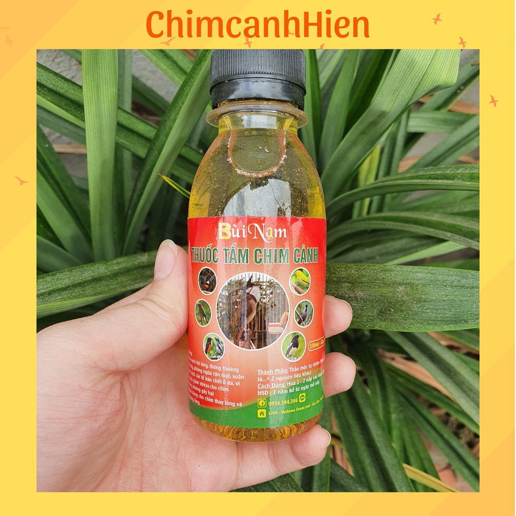 Nước tắm chim cảnh Bùi Nam 100ml chiết xuất thảo mộc Chuyên Cho Chim Cảnh, Thi Đấu Chính Hãng An toàn Hiệu quả