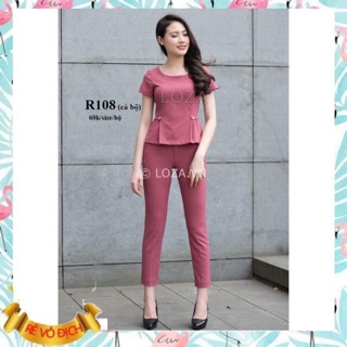 Rập giấy đồ bộ áo kiểu & quần âu nữ Mã số R108