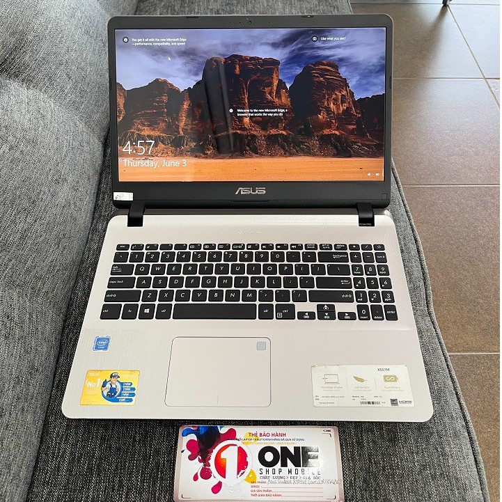 Laptop Asus X507UA Core i3 Gen 7/ Ram 8Gb/ SSD 256Gb/ 15.6'' IPS HD/ Vân tay nhận dạng.