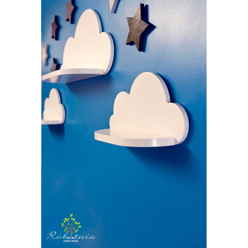 Kệ treo tường hình đám mây màu trắng, kệ trang trí phòng trẻ em, kệ treo tường trang trí, cloud shelf kidsdecorvn | BigBuy360 - bigbuy360.vn