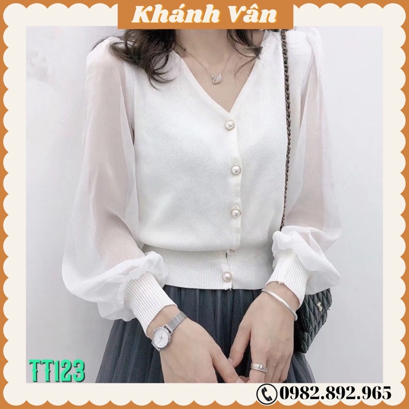 [ Giá Sỉ ] Áo len nữ cổ tim, áo len pha tay lưới hàng quảng châu loại 1