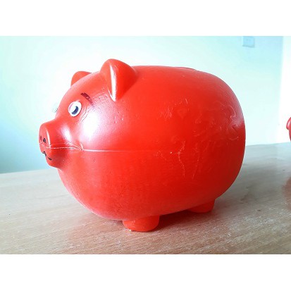Heo (Lợn) nhựa đựng tiền tiết kiệm cỡ trung hoặc đại