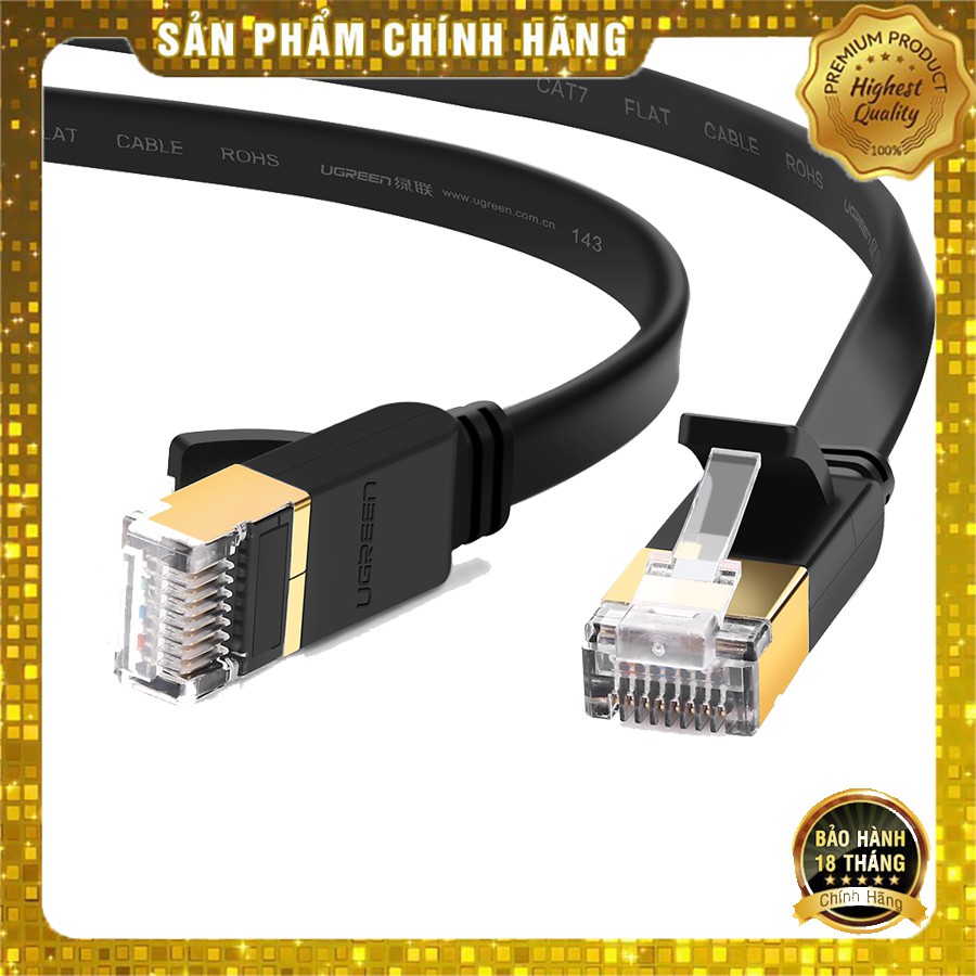 Cáp mạng 2 đầu đúc Cat7 UTP Patch Cords dạng dẹt UGREEN NW106 chính hãng - Hapustore