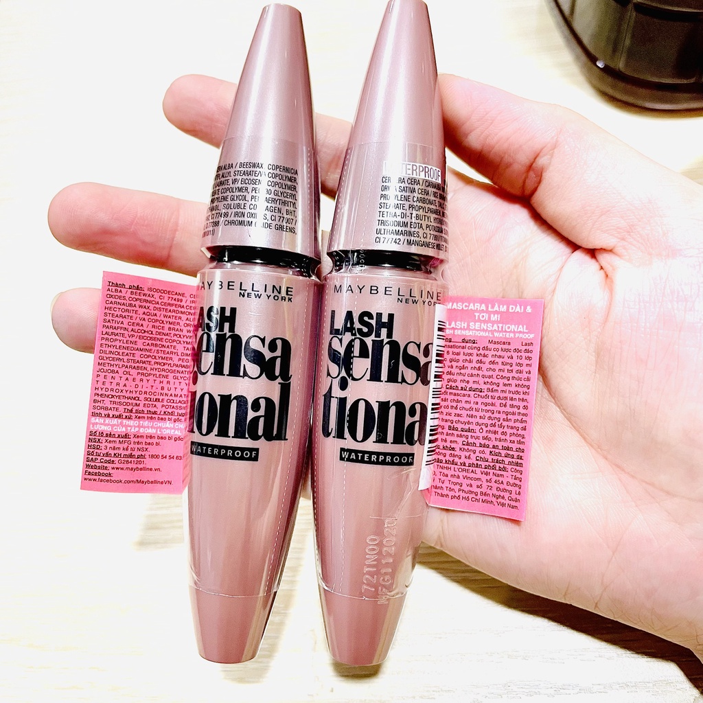 Mascara Maybelline Dài Và Tơi Mi Tự Nhiên Không Trôi  Lash Sensational Waterproof | BigBuy360 - bigbuy360.vn