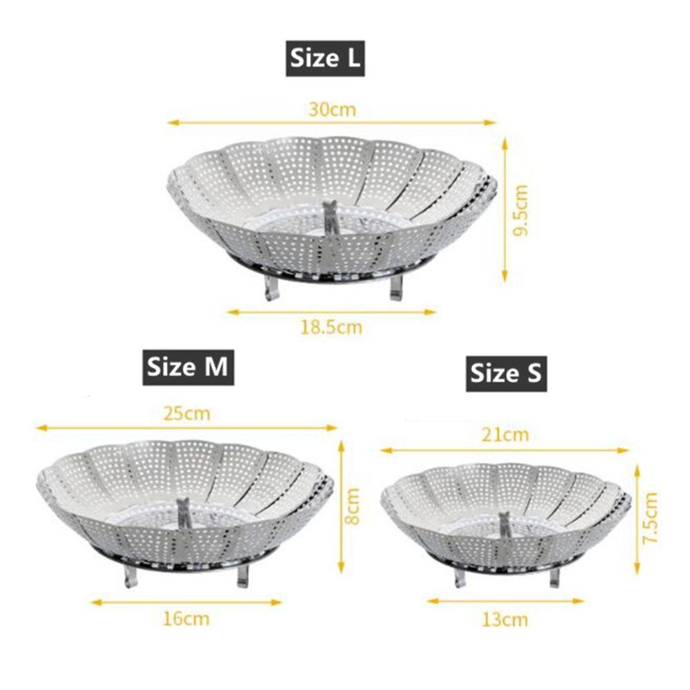Khay Hấp Trái Cây Bằng Thép Không Gỉ Có Thể Mở Rộng Tiện Lợi