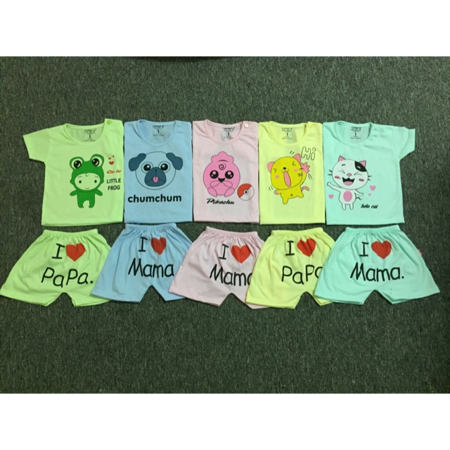 Set 5 bộ cộc bé trai/gái loại 1