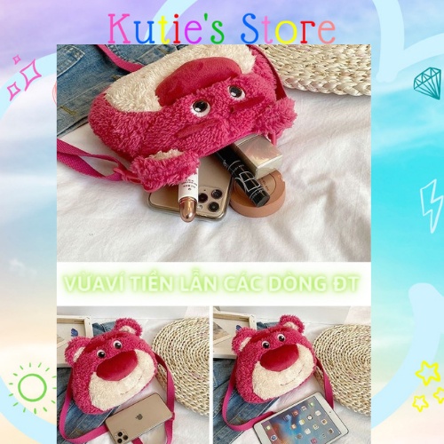 Túi đeo chéo Gấu LOTSO DISNEY [SẴN GIAO NGAY] vừa các dòng ĐT và ví tiền dễ thương đáng yêu năng động trẻ trung