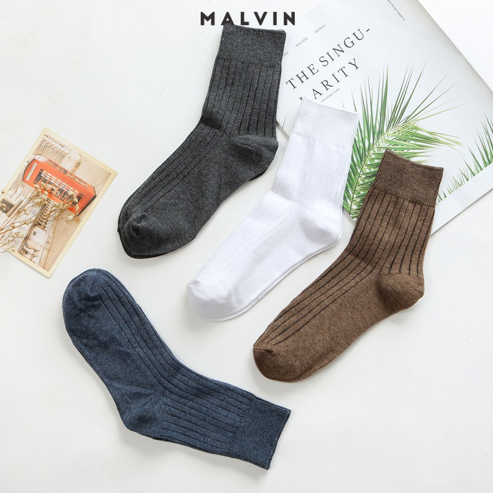 Tất Nam Cổ Trung Malvin Xuất Khẩu Dành Cho Công Sở Cao Cấp Kháng Khuẩn Chống Hôi Chân