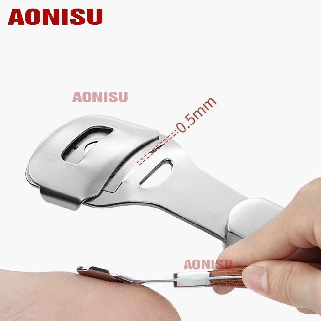 Dụng Cụ Chà Gót Chân LOẠI TỐT Tặng Kèm 10 Lưỡi - Tẩy Da Chết Gót Chân Bằng Inox Aonisu