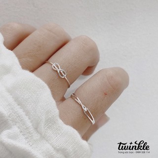 [Mã SKAMLTSM9 giảm 10% đơn 99K] Nhẫn bạc 925 CAO CẤP 100% dạng mảnh sáng dễ phối đủ size dành cho nữ - Twinkle Silver
