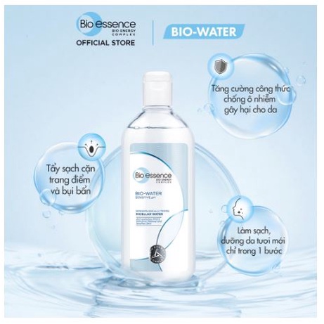 Nước tẩy trang ẩm mượt mịn màng Bio-Essence Bio-Water Bio Essence Water Micellar Water 100ml