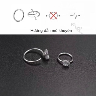 khuyên tròn mỏng vành đính kim tròn