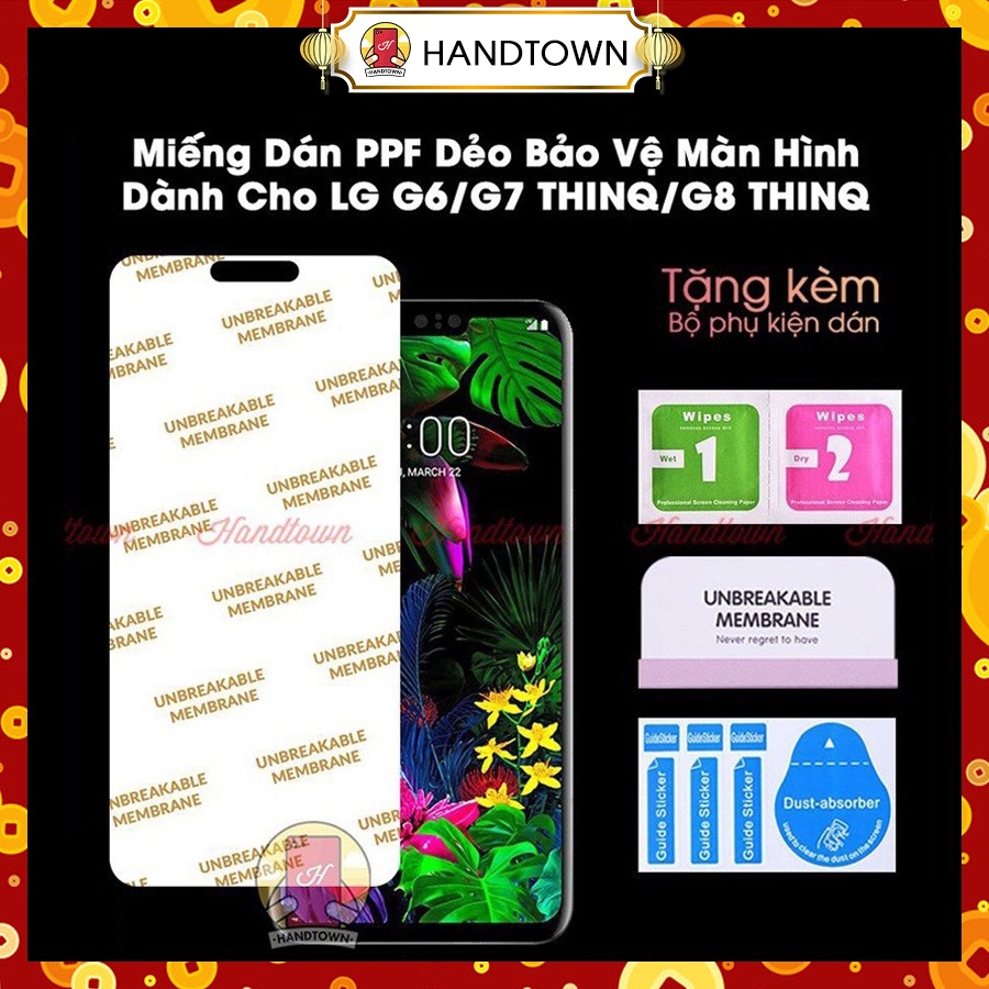 Miếng Dán Màn Hình PPF LG G6 / LG G7 ThinQ / LG G8 ThinQ Kính Cường Lực Dẻo Trong Suốt Chống Va Đập Chống Trầy Xước