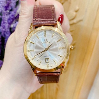 Đồng hồ Omega Nam dây da mềm, hàng full box, thẻ bảo hành 12 tháng - Dongho.omega  (Đồng hồ thời trang nữ)