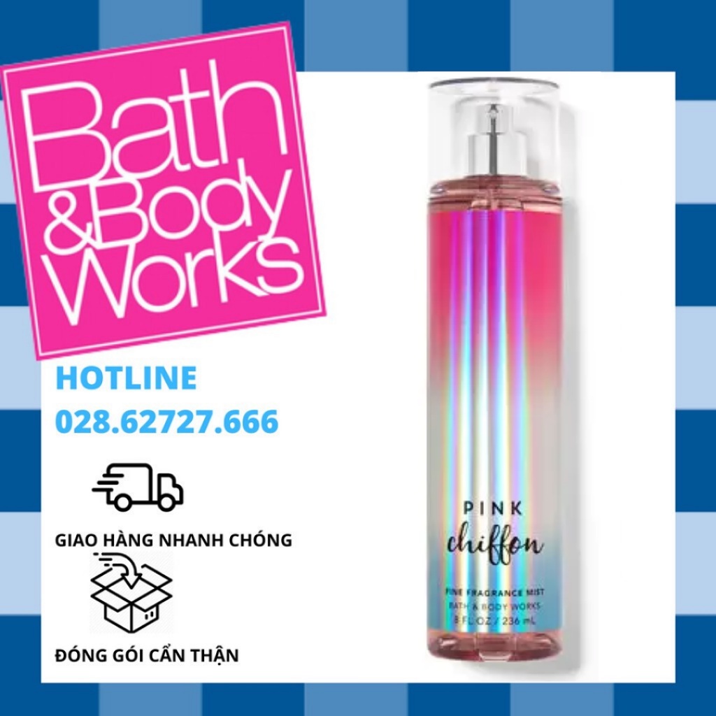 Xịt Thơm Toàn Thân Bath And Body Works - Pink Chiffon Body Mist (236ml)