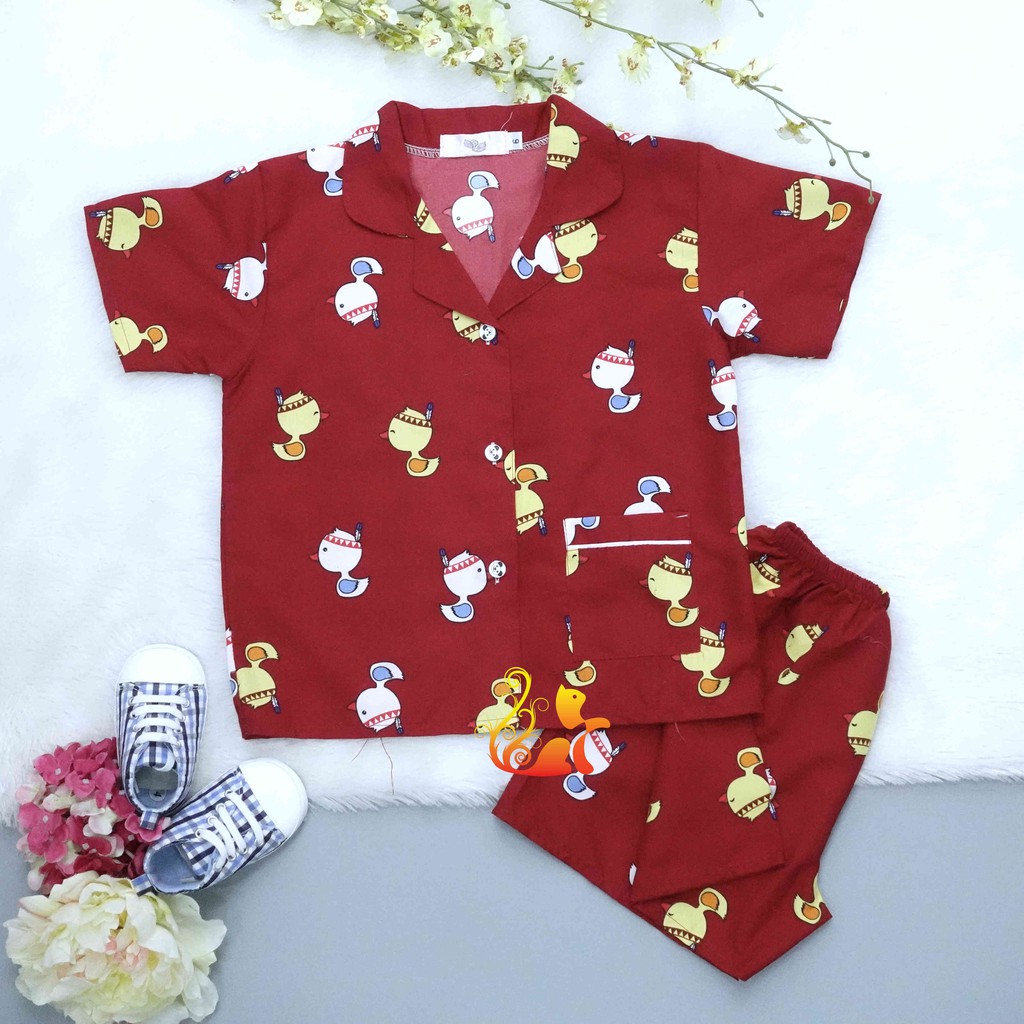 Đồ Mặc Nhà &quot;Vịt lông vũ&quot; Pijama Kate Thái - Cho Bé 8 - 38kg.