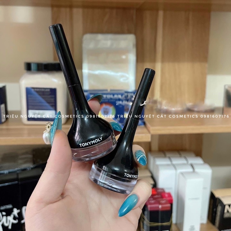 Kẻ mắt dạng gel Tonymoly Backstage Gel Eyeliner cao cấp chuyên dùng cho makeup kẻ mắt .