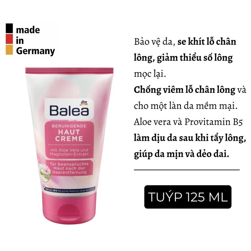 KEM DƯỠNG SAU CẠO LÔNG BALEA [HÀNG ĐỨC]- KEM DƯỠNG NGĂN NGỪA MỌC LÔNG VÀ VIÊM NANG LÔNG SAU CẠO LÔNG