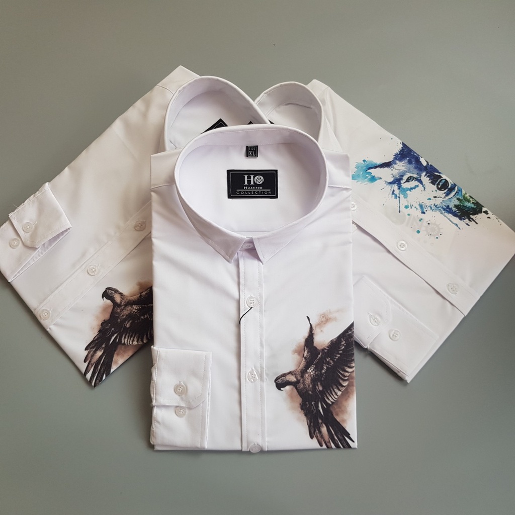 Áo Sơ Mi Nam Cotton Lụa TAHISM019, Áo Sơ Mi Hàn Quốc Họa Tiết 3D Tiết Trên Ngực Trái Dáng Body Dài Tay | BigBuy360 - bigbuy360.vn